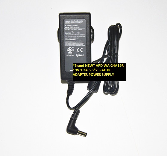 *Brand NEW* AC100-240V 50/60Hz 19V 1.3A APD WA-24A19R 5.5*2.5 AC DC ADAPTER POWER SUPPLY